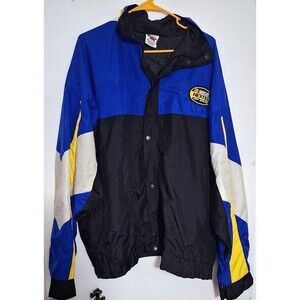 VINTAGE LSC NASCAR NEXTEL CUP SERIES BUTTON UP & ZIP MENS 2XL WINDBREAKER